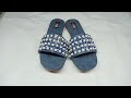 make sandals from used jeans | how to make nice sandal for old jeans 👉👖| ladies chappal diy sandals