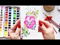 🎉🎉 BOTANICAL Watercolour Month Day 4 | Step by Step Tutorial JUL 2024
