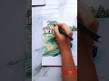 Indian village scenery drawing very easy || how to draw a simple scenary