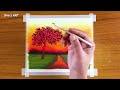 Easy Oil Pastel Sunset Landscape Painting for beginners | Oil Pastel Drawing