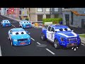 Chick Hicks Tyre Thief vs Super Police Cars | Non-Stop Action Hero Cars Movie Compilation