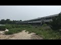 NJ Transit NJCL Train Passing By Manasquan Beach (w/ Swans) 6/26/23