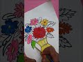 How to draw flower pot easily!  (step by step) সহজে ফুলসহ ফুলদানি আঁকা ও রং করা ।