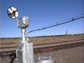 Santa Fe Trail Wig-Wag Signal & Amtrak's Southwest Chief, Delhi, CO, Oct. 2002