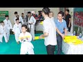 Hà Phương đi thi nâng đai võ Taekwondo