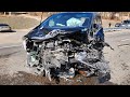 Honda CRV crashed into Toyota Alphard and Haval in Russia