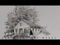 Simple Landscape drawing ||simple house drawing ||pencil drawing