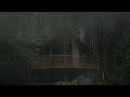 The sound of rain for sleep - Instant deep sleep with heavy rain on the cabin in the forest