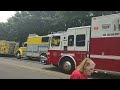 Roxbury fire company 2 engine 21 and rescue 22 leaving Roxbury co 1 dual wet down
