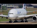 FARNBOROUGH AIR SHOW 2018 warm up - AIRBUS A400, A380 and Red Arrows AIRSHOW