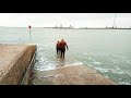 This video is English Channel swimming practice place Dover (ferry port), England