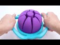Satisfying Video l Kinetic Sand Rainbow Hand Cake With & Nail Polish Cutting ASMR | Mr. Rainbow