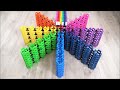 AMAZING Rainbow Dominoes! | Satisfying Domino Screen Link