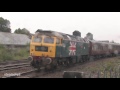 46233 Duchess of Sutherland Struggles to leave Soggy Devon. The Cathedrals Express 3rd Sept. 2016