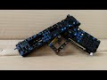 Lego Technic Semi-Auto Pistol [Blowback-3 Studs Wide-Rubber Bands Gun]