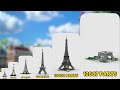 LEGO Eiffel Tower in Different Scales - Comparison