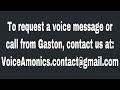 VoiceAmonics: Gaston Birthday Message Example