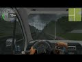 driving in heavy rain || city car driving || gameplay