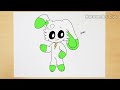 How to draw Cute Hoppy Hopscotch | Poppy Playtime Chapter 3 - Smiling Critters