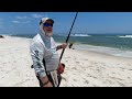 Surf Fishing Tiny Rods When It Gets Crazy!