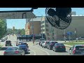 ION Lrt train crossing Erb St in Waterloo Ontario Canada