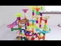 Marble Run ASMR ☆ Colorful Marble Race　22 piece winding course