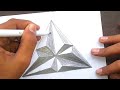 3d triangle drawing step by step | 3d pyramid drawing easy | 3D Drawing |