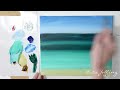 PAINTING TUTORIAL Acrylic Ocean for Beginners  | Katie Jobling Art