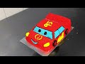 McQueen Car Theme Birthday Cake | Birthday Car Cake Design By Zia food secrets!!