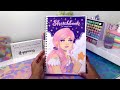 customising my new sketchbook 🌸 art vlog (drawing, clay, new stationery, organising & more)