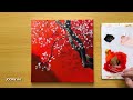 Easy Way to Paint a Cherry Blossom / Acrylic Painting for Beginners