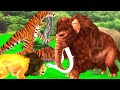 10 Big Bull Vs 10 Monster Lion Vs 10 Zombie Tiger Attack Cow Buffalo Save By Woolly Mammoth Elephant