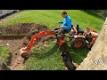 Kubota + Backhoe / tracteur Kubota 7001+ Pelle rétro Bach'alu