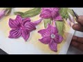 Try this Glossy flower and leaves using wall putty/wallputty craft ideas/clay crafts/putty works