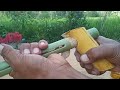 how to make simple bamboo crossbow gun at home @Opakreatif#diy #bamboo #ideas