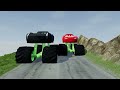 Big & Small Monter Truck Jackson Storm vs Big & Small Monster Truck Mcqueen vs DOWN OF DEATH BeamNG