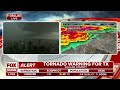 Tornado-Warned Storm Moves Through Dallas, TX