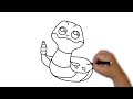 How to Draw a Rattlesnake for Kids Easy