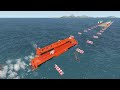 Train Water Battle - Beamng Drive