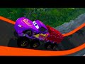 Lightning McQueen HERO and MATER vs MONSTERS SPIDERS ZOMBIE Pixar cars apocalypse in  BeamNG.drive