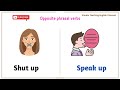 Lesson 104:  List of 60 Opposite Phrasal Verbs  | Pictionary