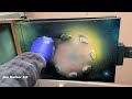 MAG-nificent! Spray paint planet on canvas