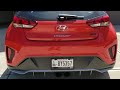 2019 Hyundai Veloster Turbo R-spec with Borla S-Type Axle-Back Exhaust