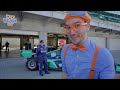 Rainbow Race Cars with Blippi! | Vehicles For Kids | Educational Videos For Children