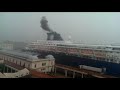 Lightning strikes a cruise ship