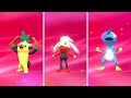 Pokémon Game : Evolution of Starter Evolution Animations (Side by Side)