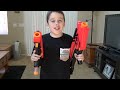 Ultimate Nerf Battle! Part 1. Ethan Attacks Cole, Mom, and Dad with Nerf Blasters!