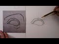 BARGUE EYE Drawing Demonstration from Beginning to End (College Course Assignment)