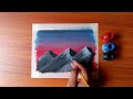 super easy poster colour painting 😱😱/very easy poster colour painting ideas for beginners/ASMR