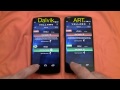 ART versus Dalvik benchmarks on a Nexus 5 running Android 4.4.2